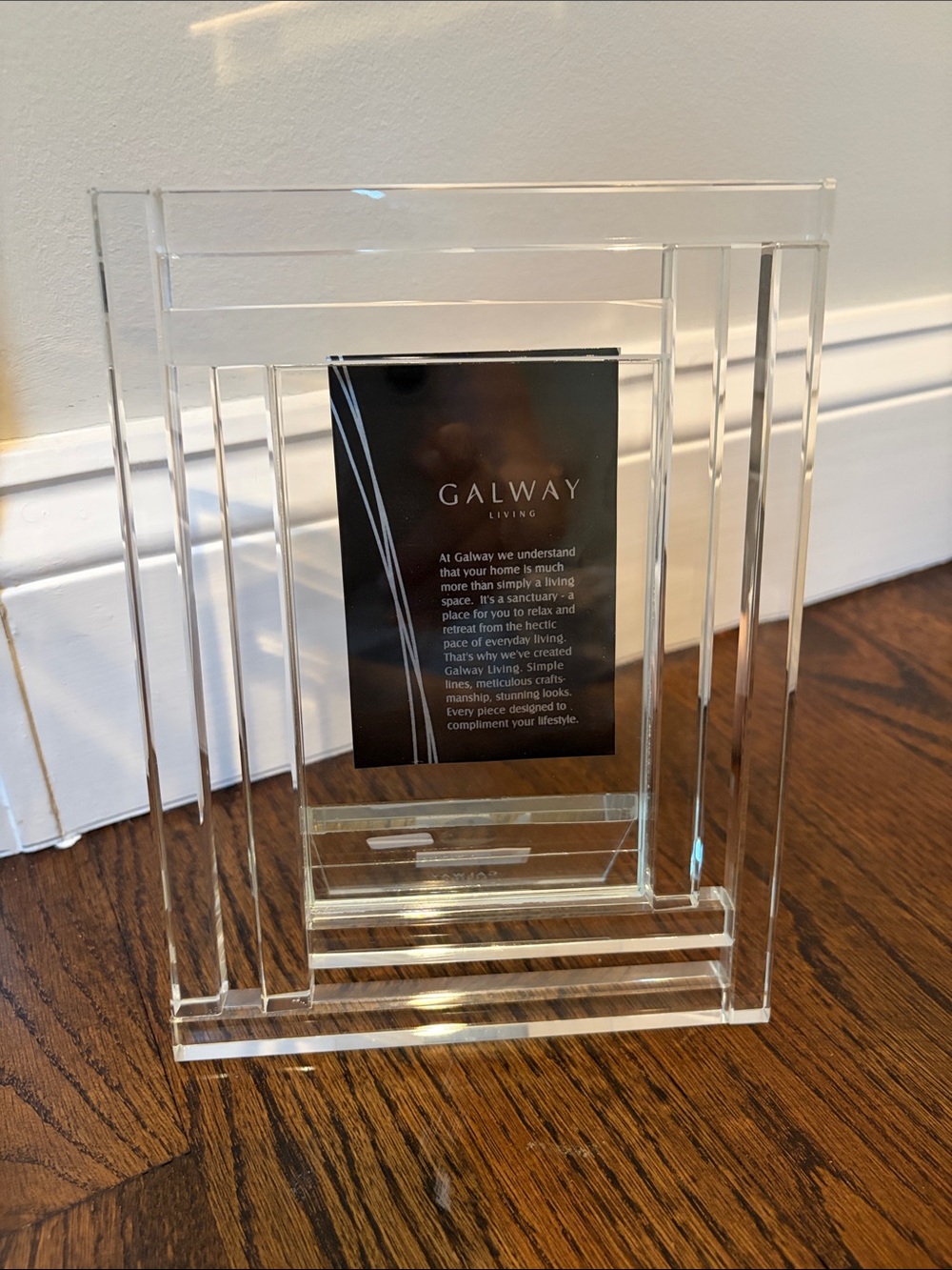 NWT Galway Living Crystal 3x5  Crystal Frame with Original Box